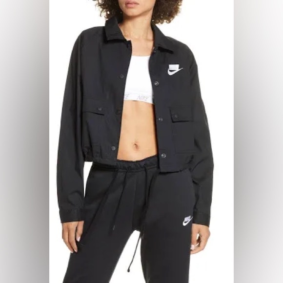 Nike Women's Utility Jacket in Black - Picture 1 of 9